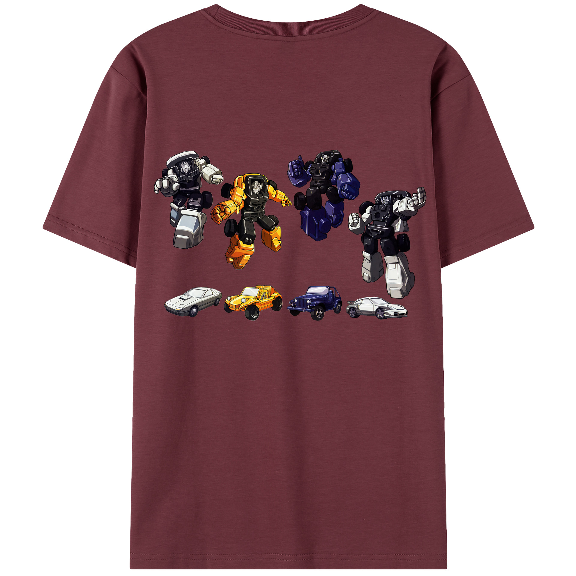 （画像用） Transformers トランスフォーマー 綿100％半袖Tシャツ（背面プリント）